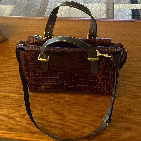 Cole Haan Merlot Italian leather satchel - Picture 1 of 8